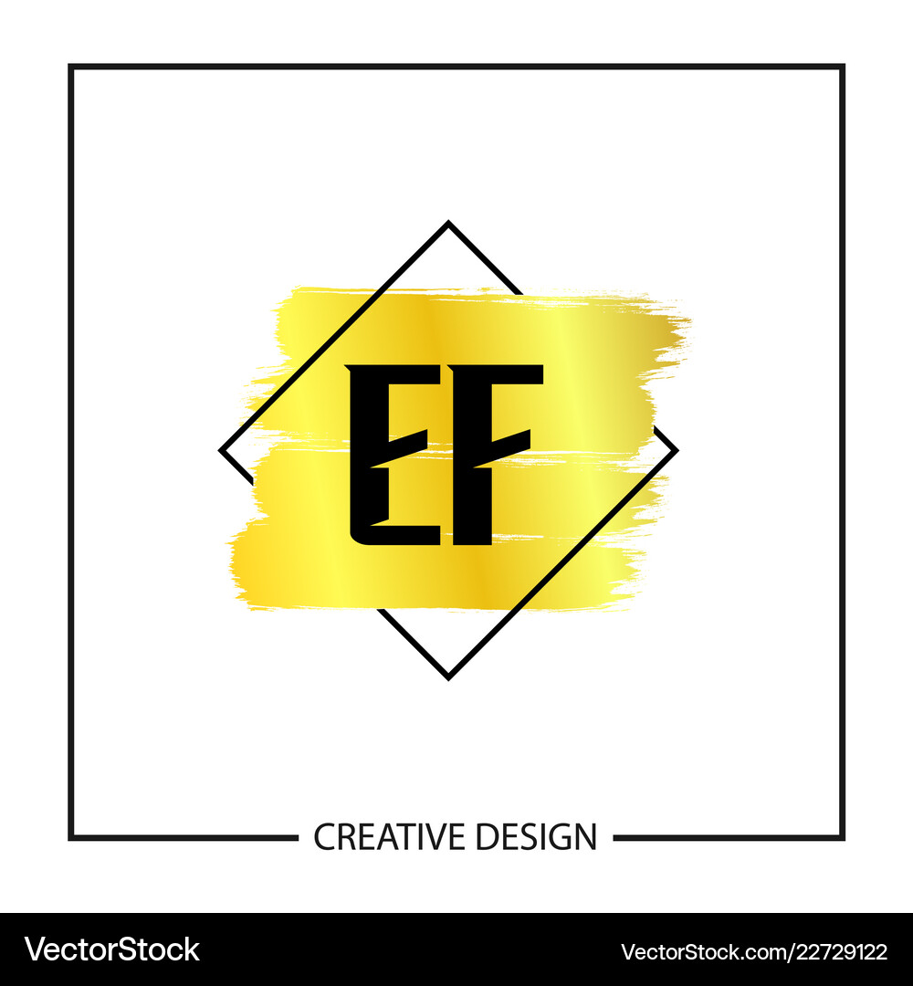 Initial letter ef logo template design Royalty Free Vector