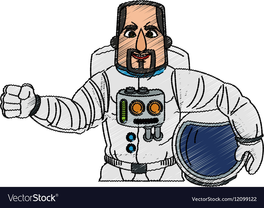 Isolated astronaut cartoon design Royalty Free Vector Image