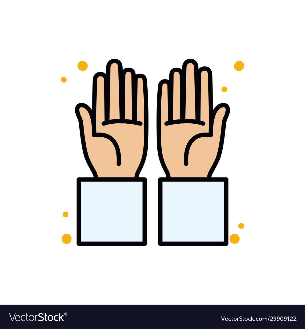Isolated sign with hands line and fill style icon