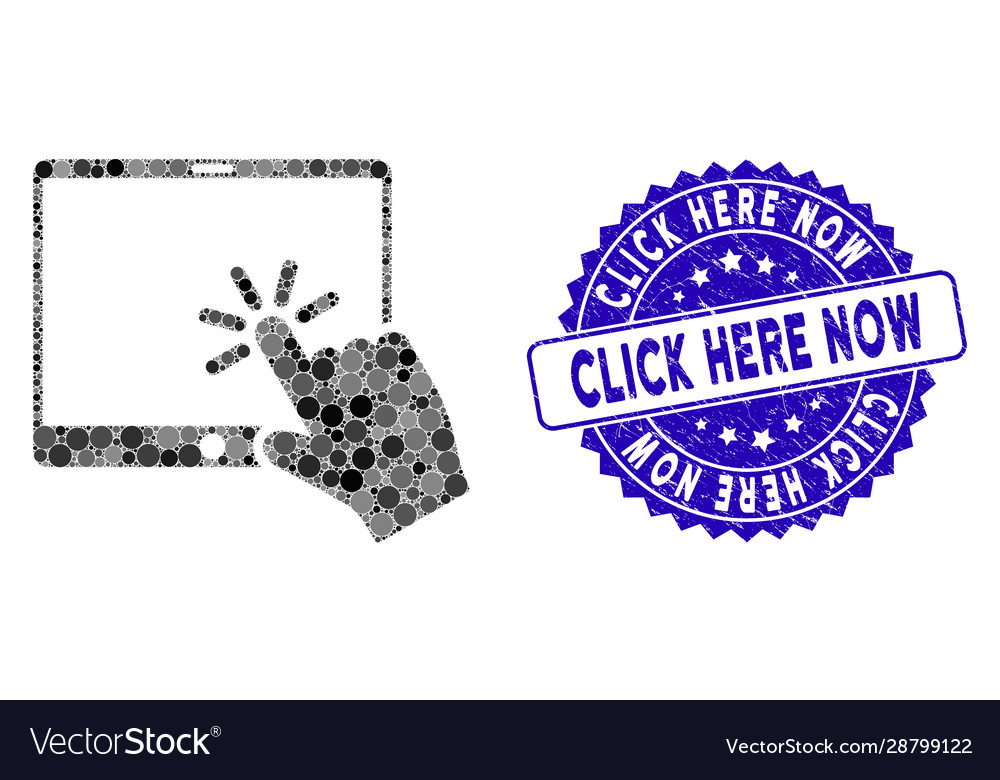 Mosaic click mobile tablet icon with scratched vector image Mosaic click mobile tablet icon with scratched