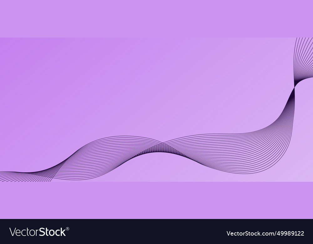 Purple background with abstract linear wave vector image Purple background with abstract linear wave