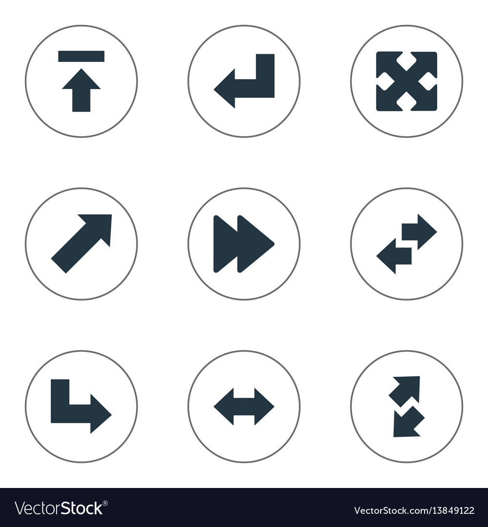 Set of simple indicator icons Royalty Free Vector Image