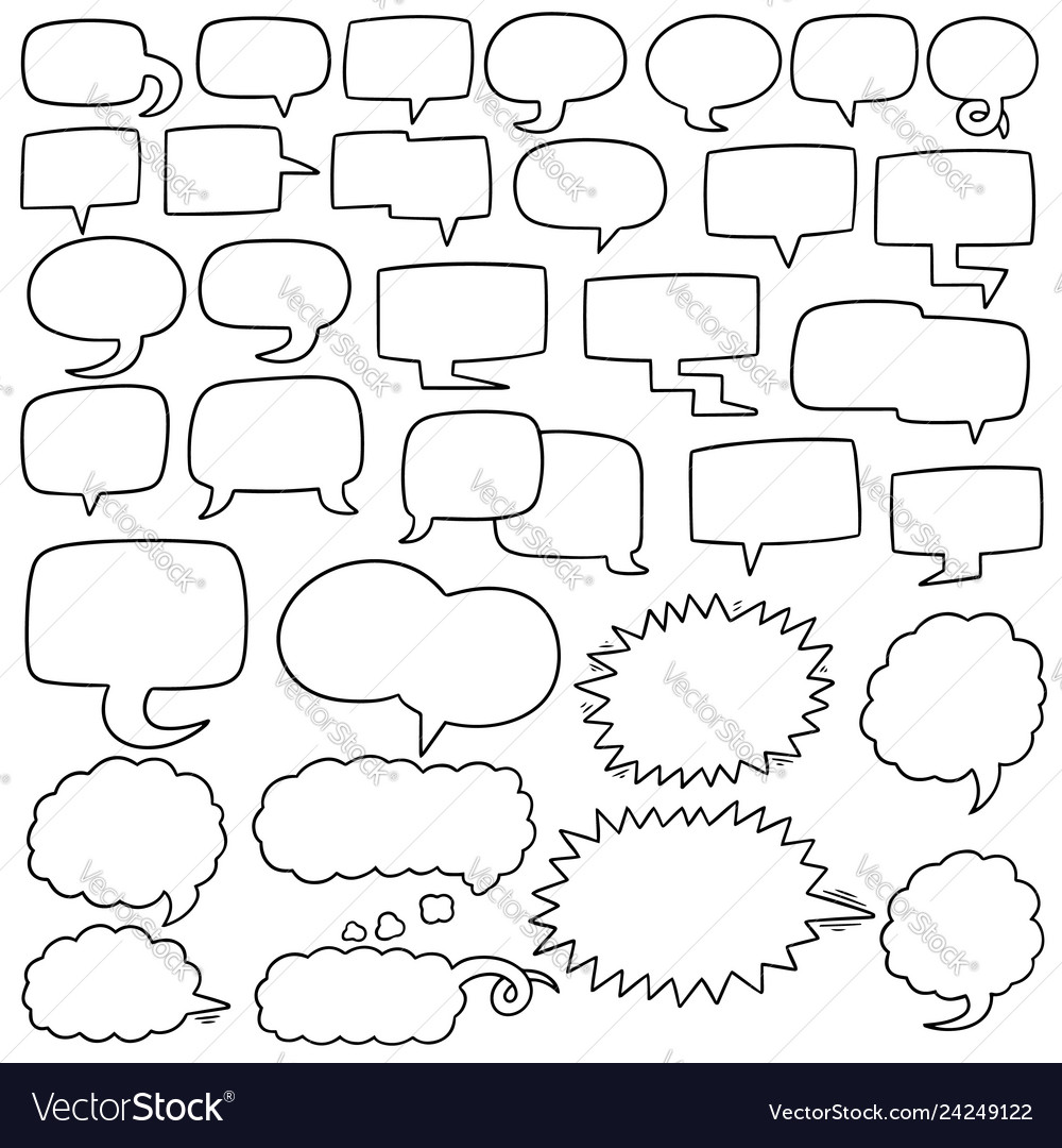 Set of speech bubbles vector image Set of speech bubbles