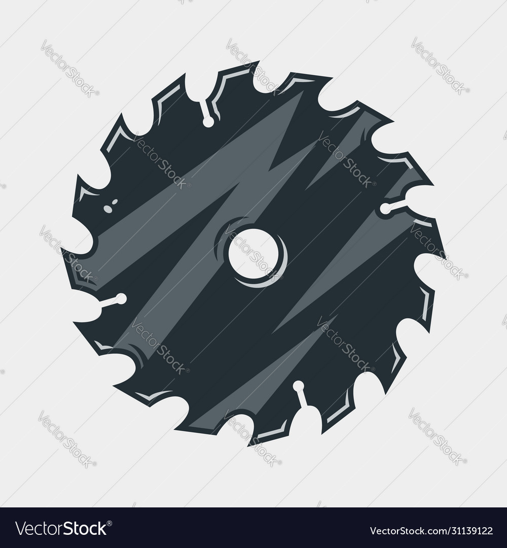 Silhouette wood saw for carpenter workshop Vector Image