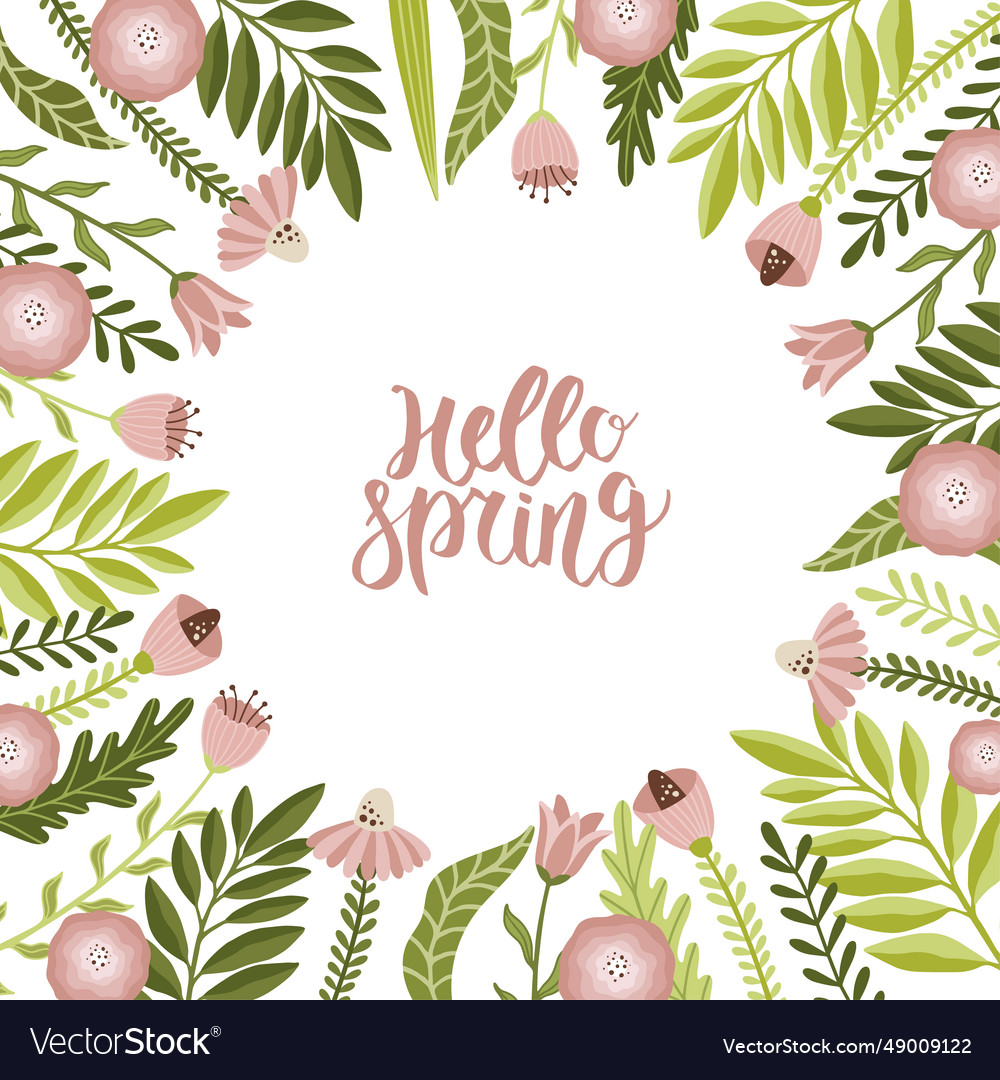 Spring square backgrounds minimalistic style Vector Image Spring square backgrounds minimalistic style