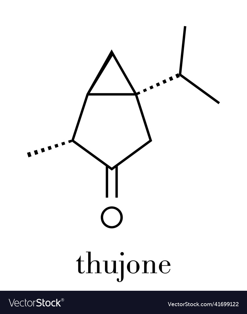 Thujone absinthe molecule chemical structure