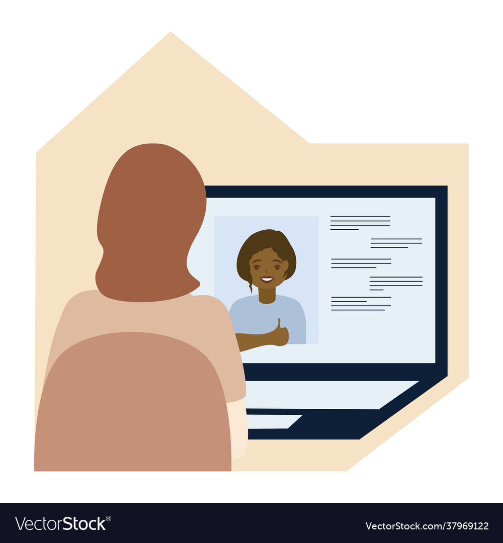 Work and learn at home vector image Work and learn at home