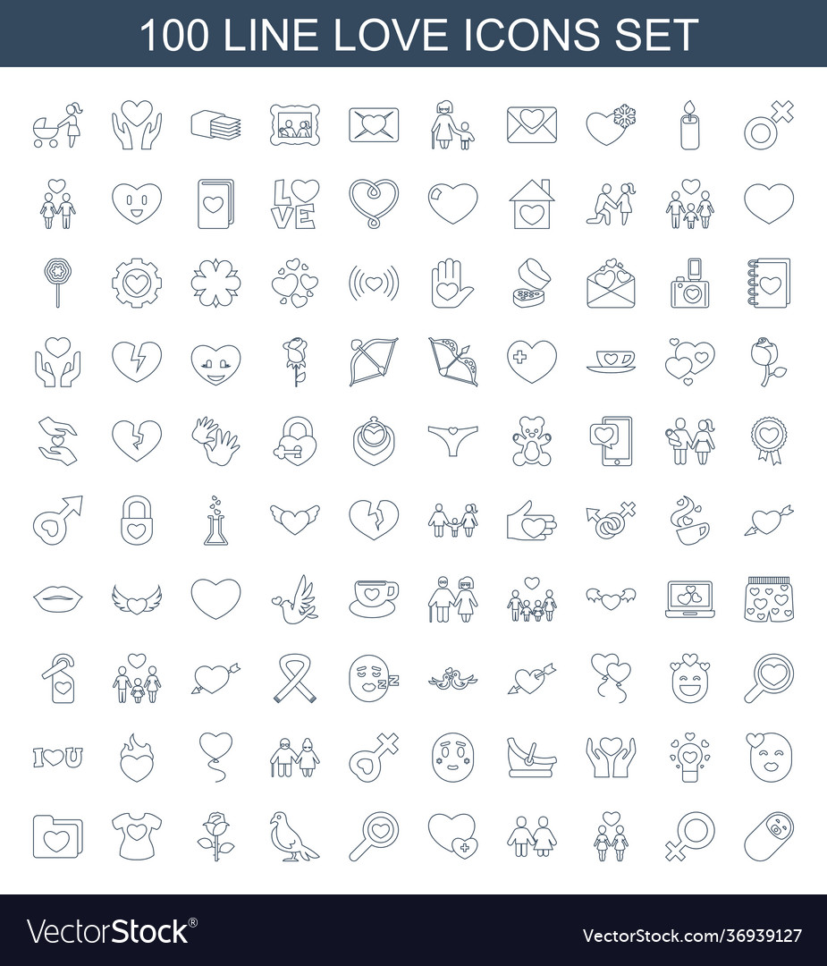 100 love icons