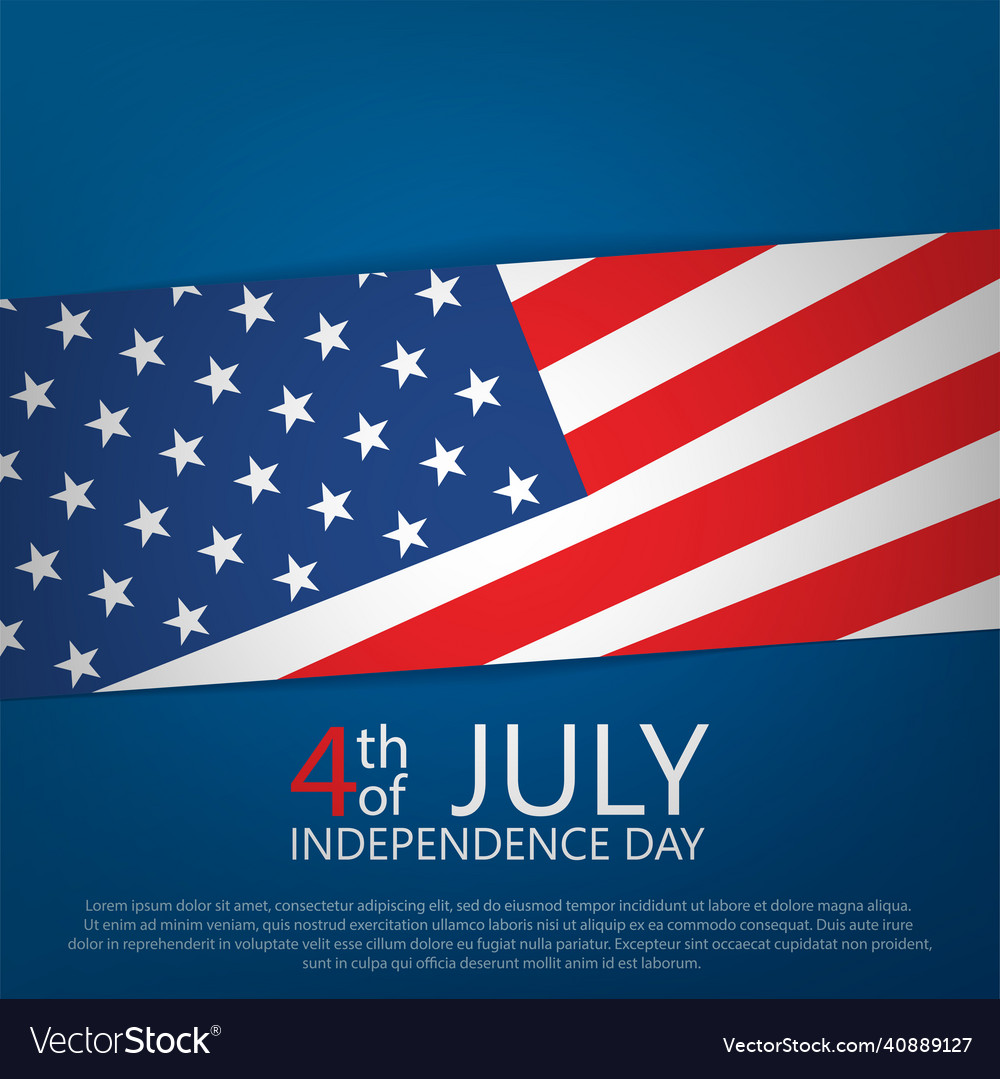 4th of july usa independence day background Vector Image