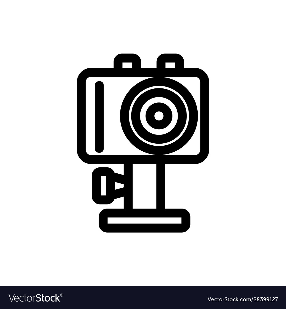 Action camera icon isolated contour symbol Vector Image Action camera icon isolated contour symbol