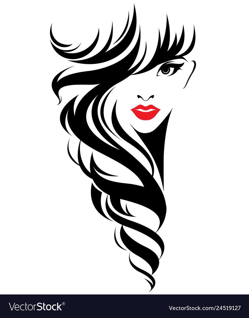 Download Beautiful women logo women face makeup on white Vector Image