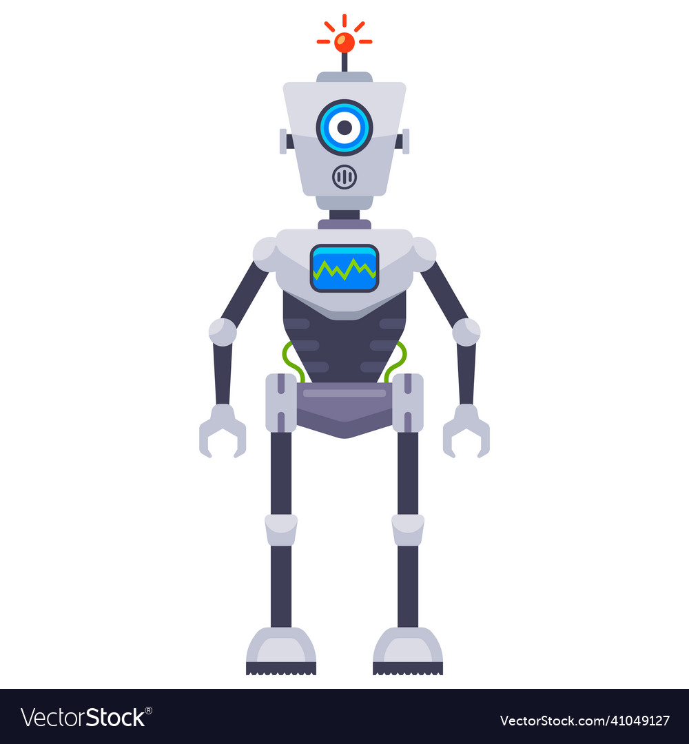 Bipedal iron robot with an antenna human