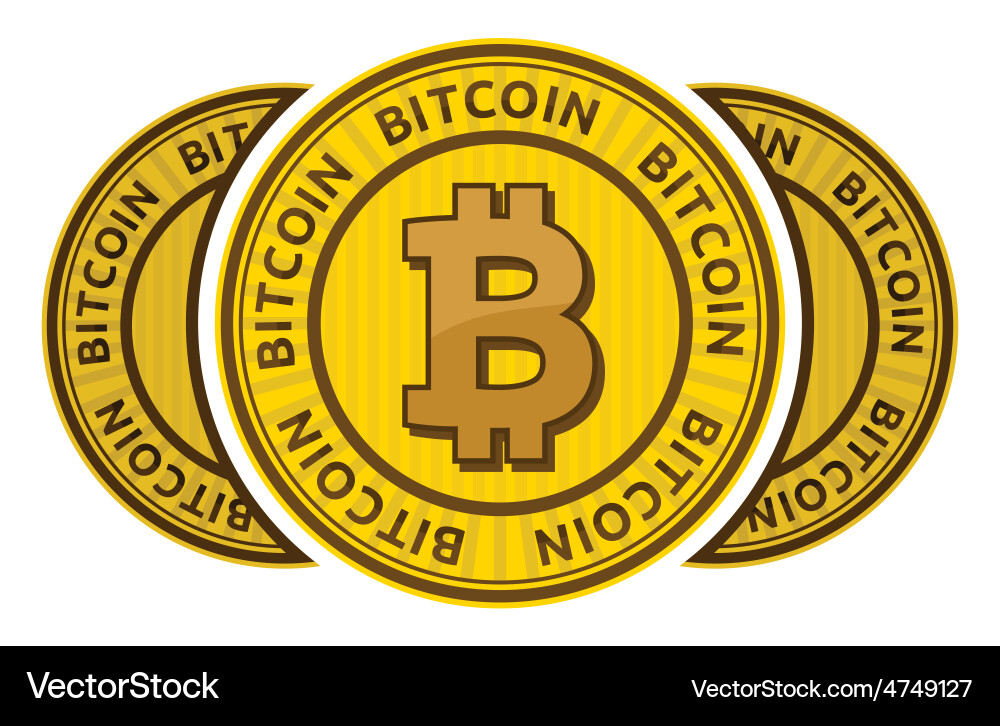 Bitcoin3 resize Royalty Free Vector Image - VectorStock