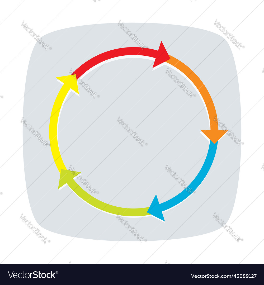 Circular arrow pointer shape element vector image Circular arrow pointer shape element