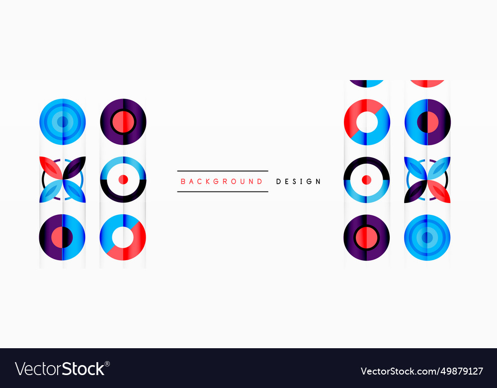 Colorful circles in a grid composition abstract vector image Colorful circles in a grid composition abstract