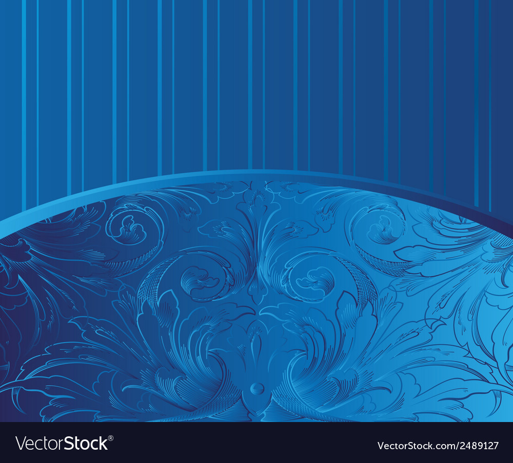 Elegant Blue Damask Background