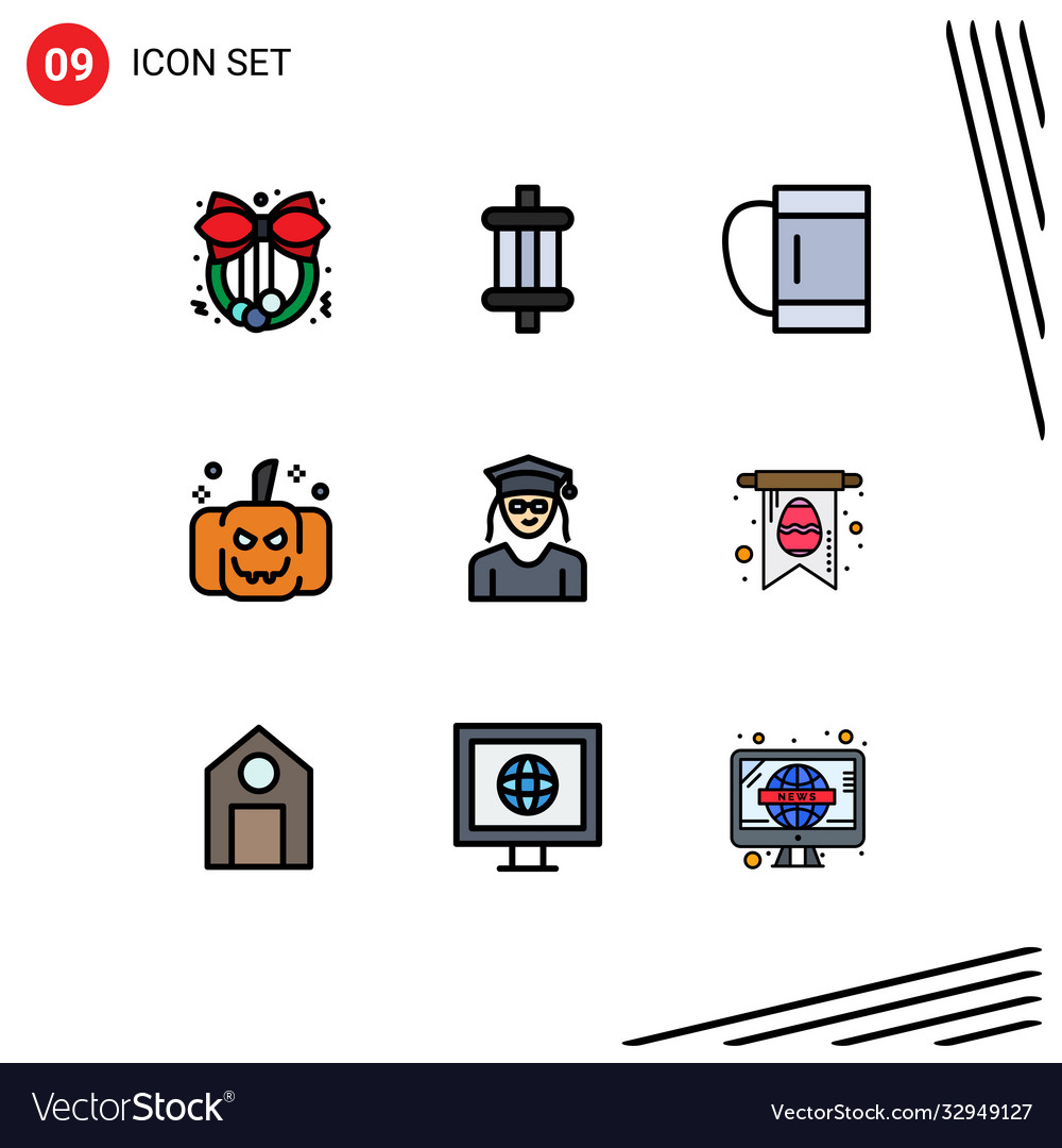 Filledline flat color pack 9 universal symbols