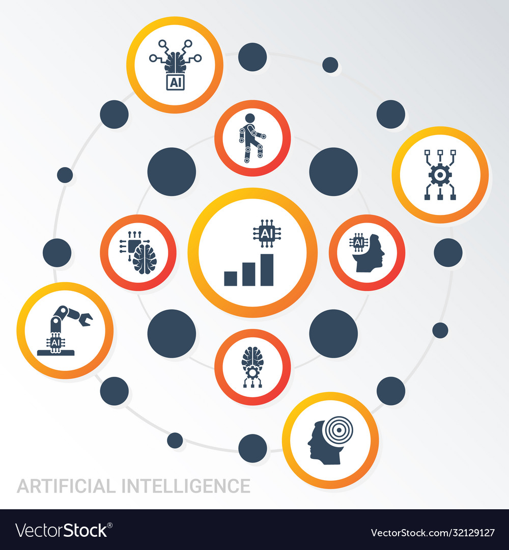 Infographic template artificial intelligence data