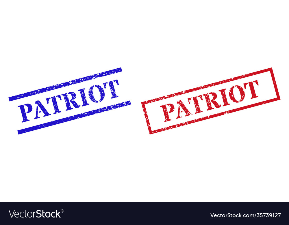 Patriot grunge rubber stamp watermarks vector image Patriot grunge rubber stamp watermarks