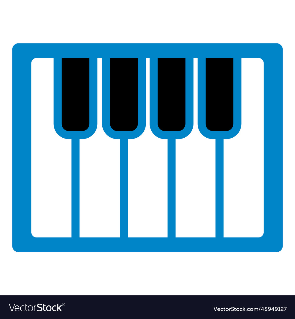 Piano keyboard icon Royalty Free Vector Image - VectorStock