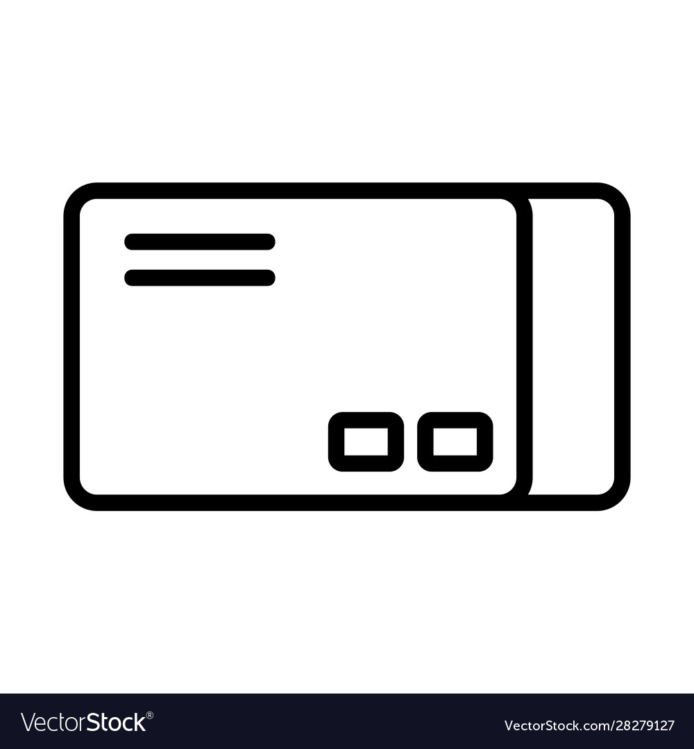 Rectangular box icon isolated contour vector image Rectangular box icon isolated contour