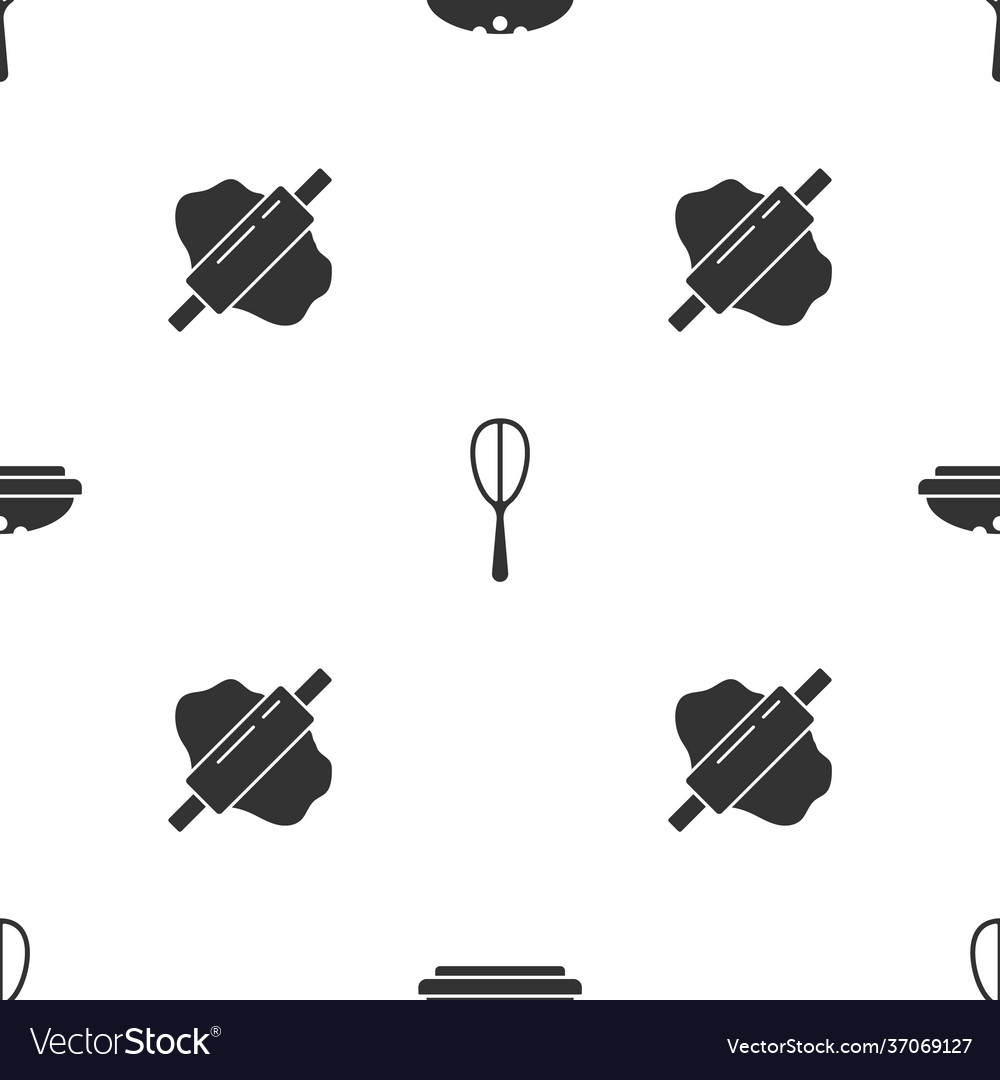 Set Homemade Pie Kitchen Whisk And Rolling Pin On Vector Image