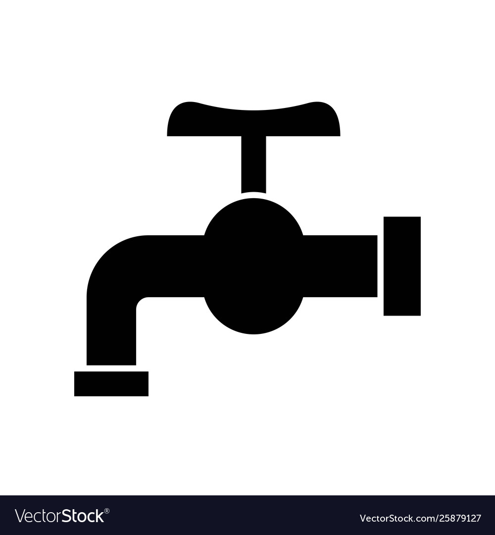 Tap water hygiene solid style icon Royalty Free Vector Image