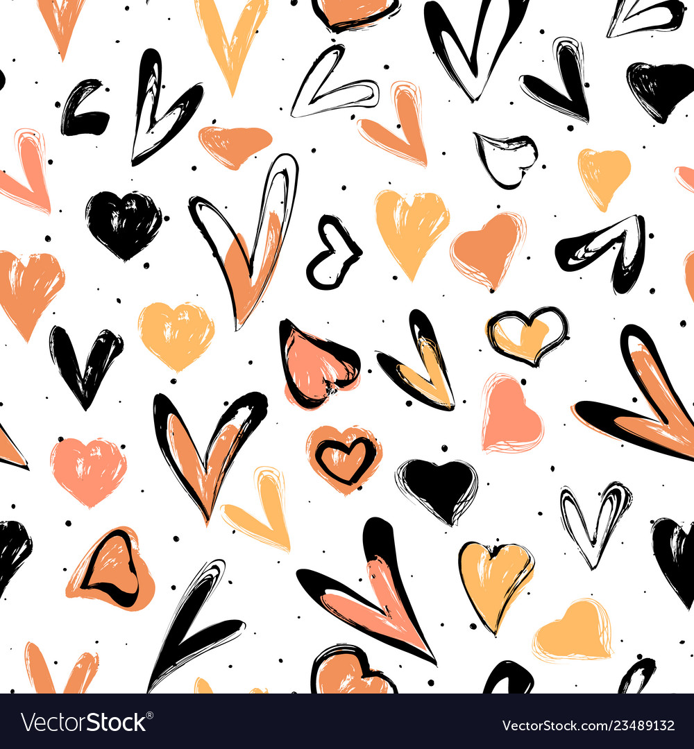 Abstract seamless heart pattern vector image Abstract seamless heart pattern