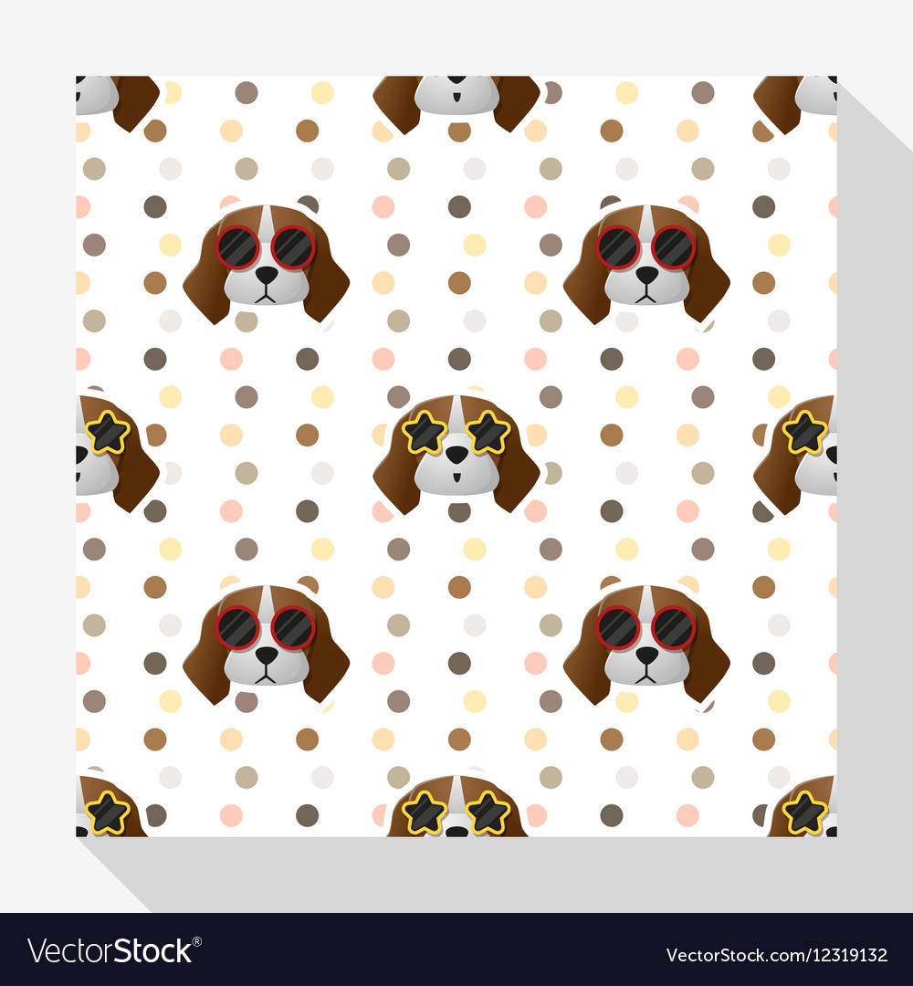 Animal Seamless Pattern Collection With Beagle Dog