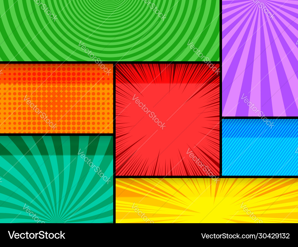 Comic colorful composition Royalty Free Vector Image
