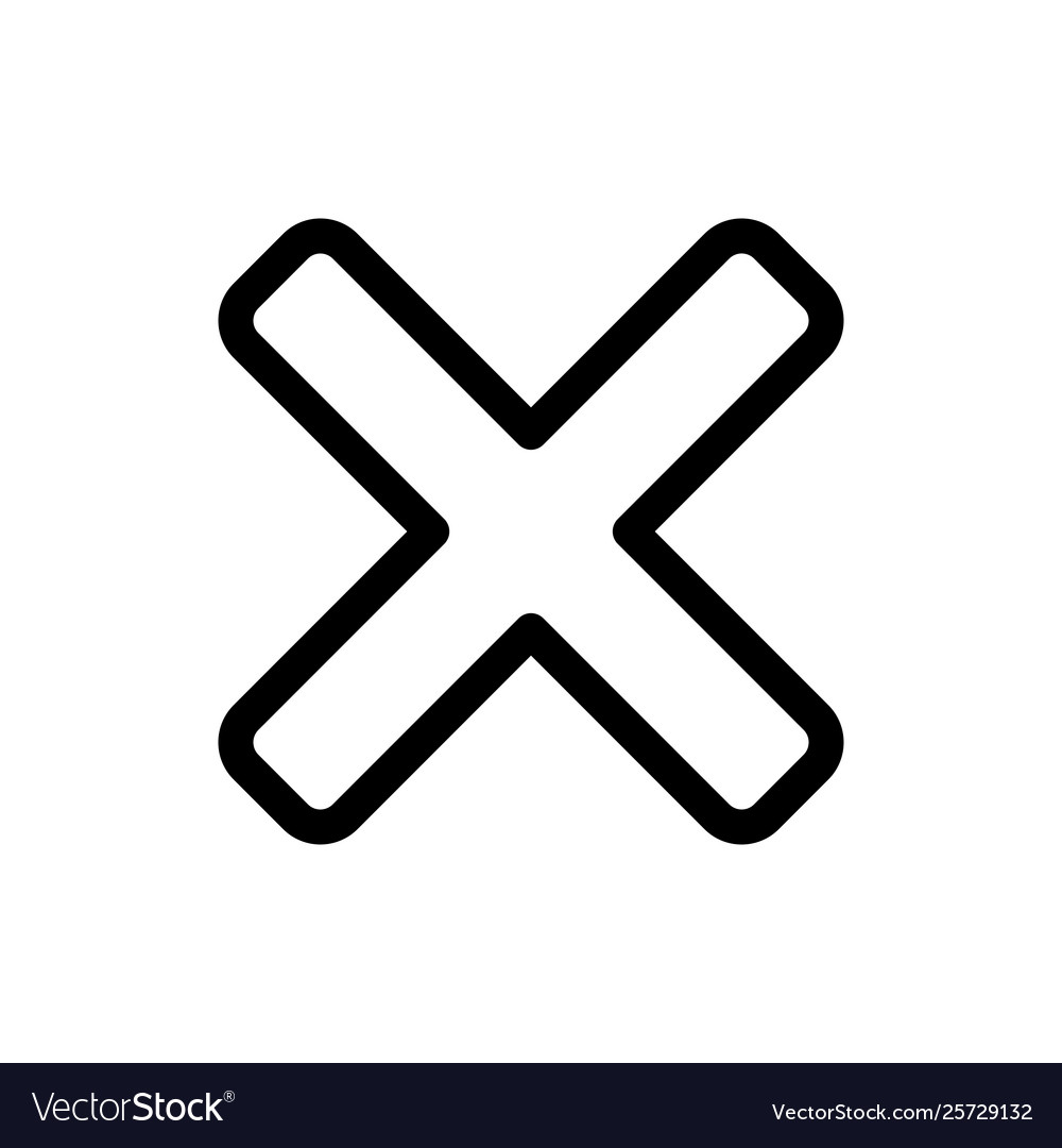 Error notification symbol for cancelling popup
