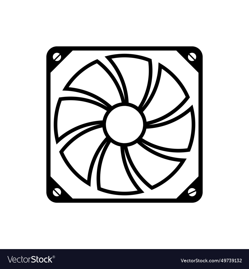 Exhaust fan air cooling cpu icon