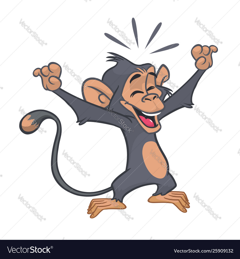 Funny monkey chimpanzee Royalty Free Vector Image Funny monkey chimpanzee Royalty Free Vector Image