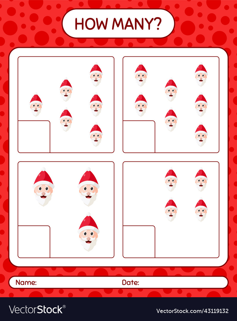 How many counting game with santa claus