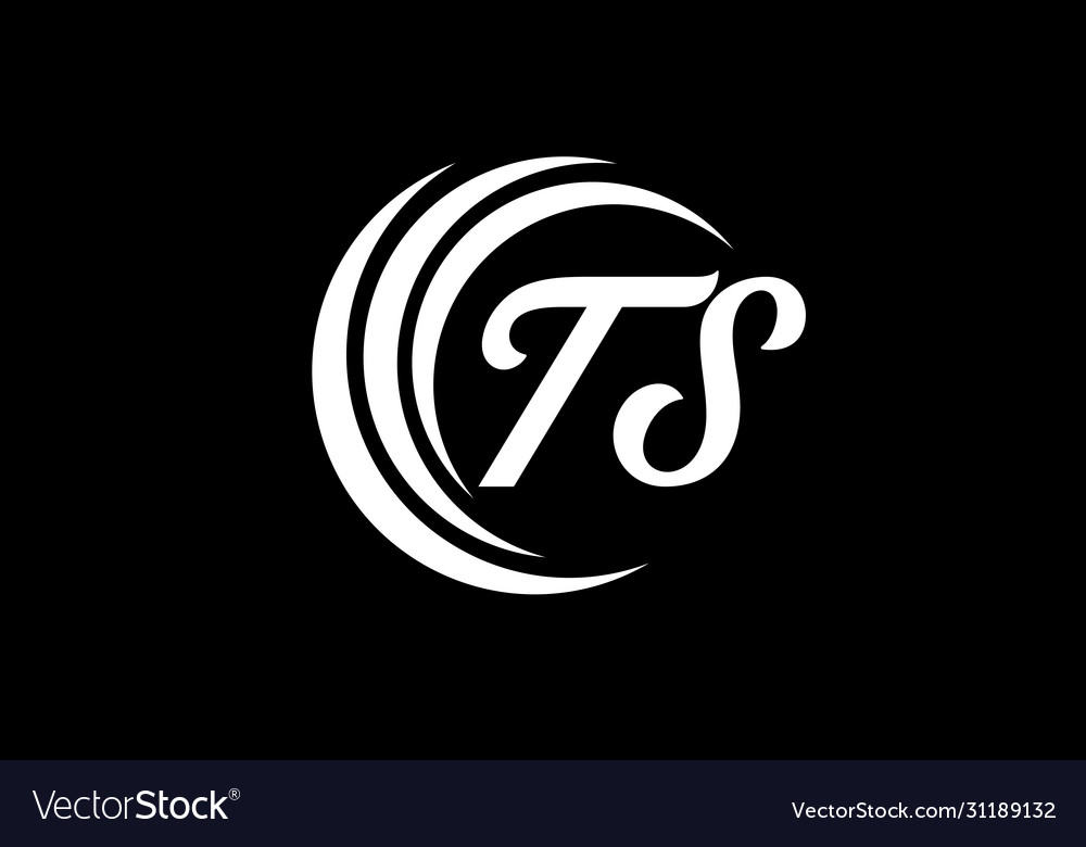 Initial monogram letter t s logo design template