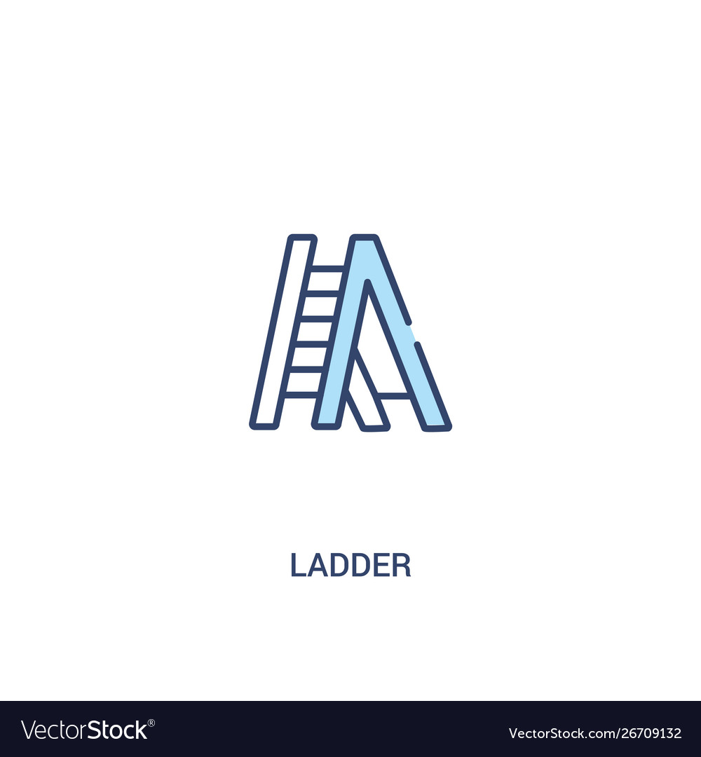 Ladder concept 2 colored icon simple line element