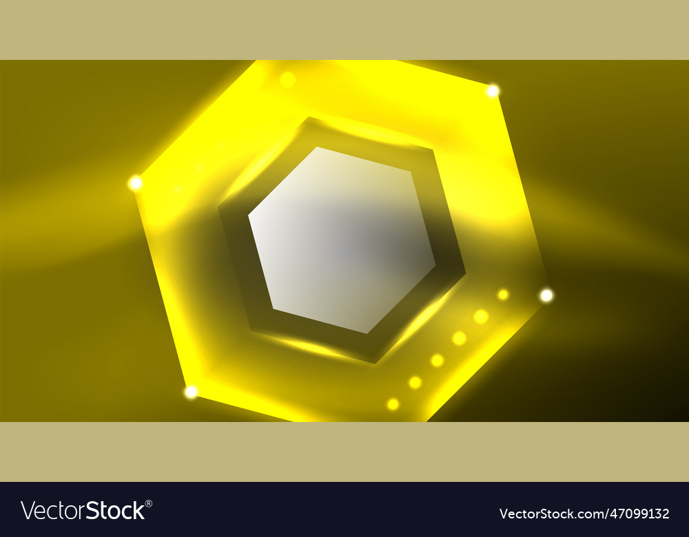 Neon hexagon background hi-tech design