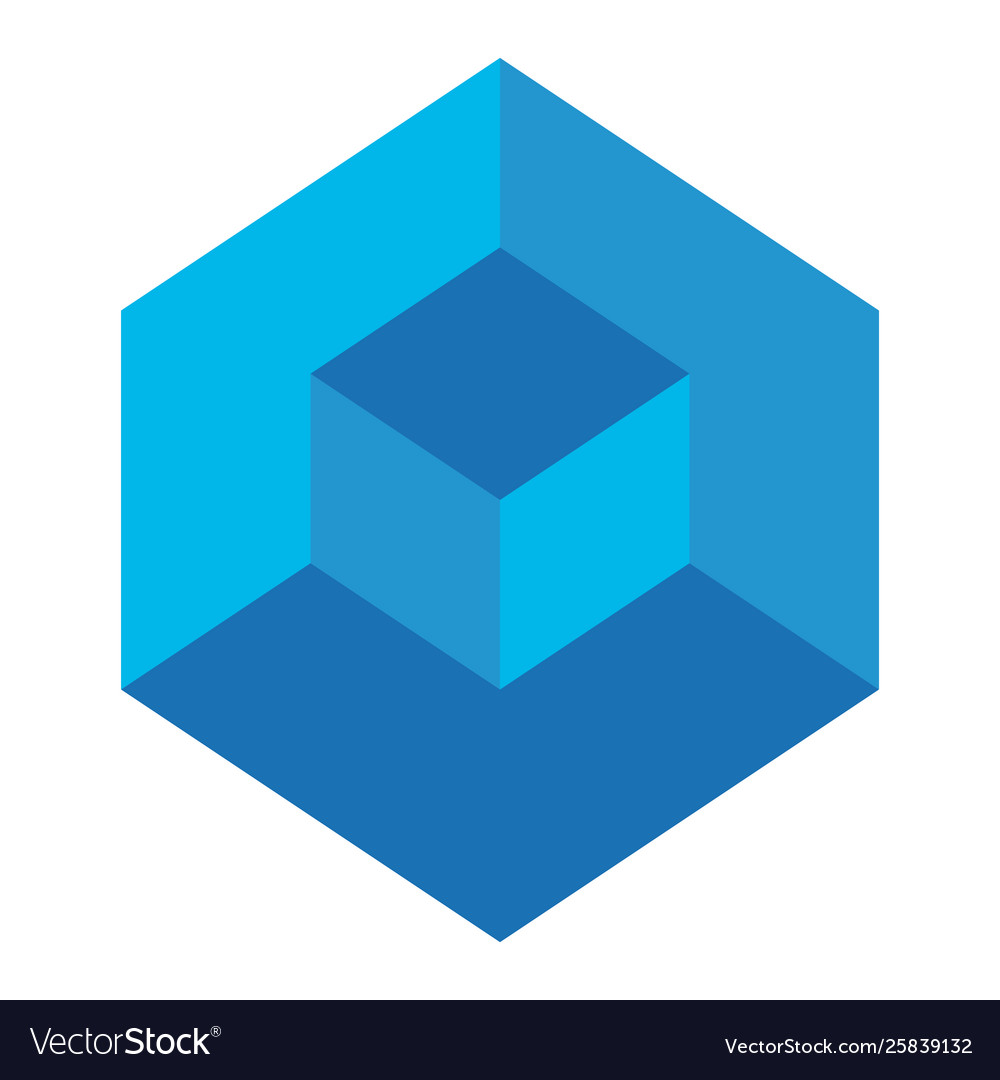 Optical illusion colorful blocks different shape vector image Optical illusion colorful blocks different shape