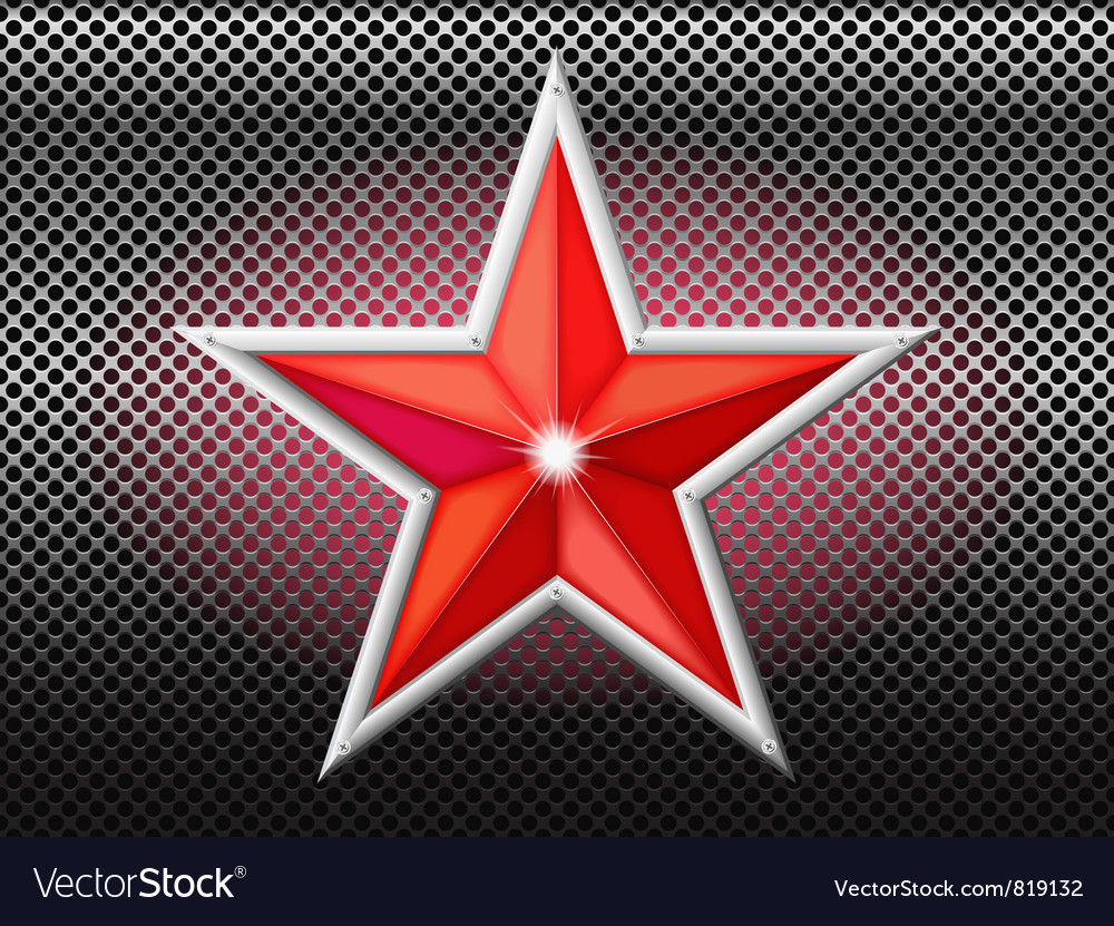 Red Star Mesh Grid Background