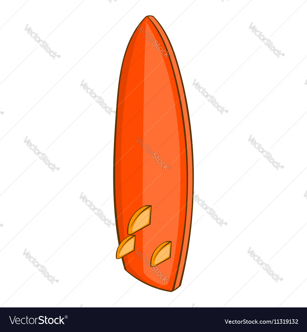 Surfboard icon cartoon style Royalty Free Vector Image