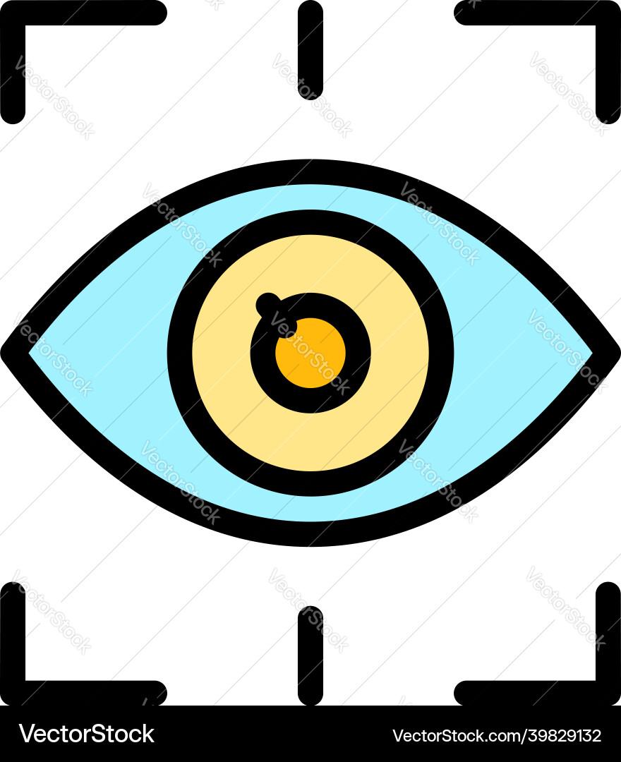 Target eye care icon color outline Royalty Free Vector Image