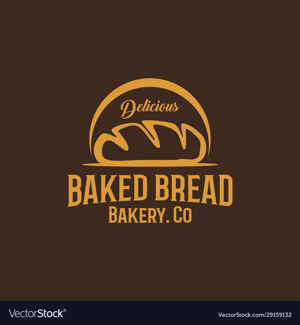 Vintage bread logo concept