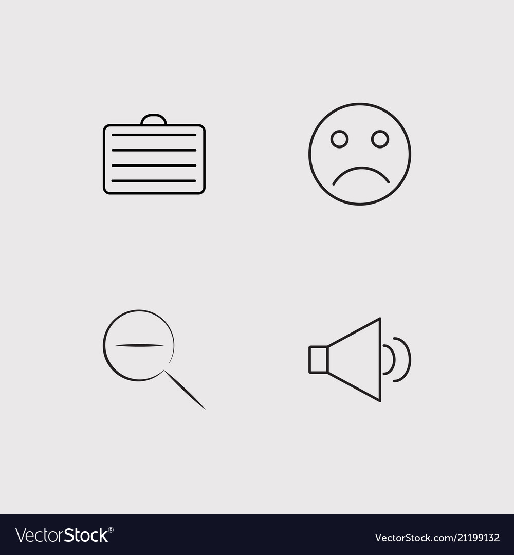 Web simple linear icons set outlined