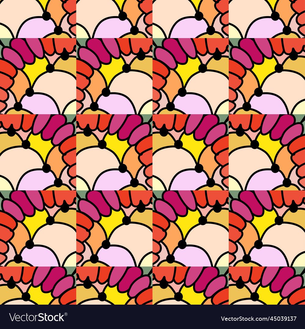 Abstract trendy seamless patterns set with hand