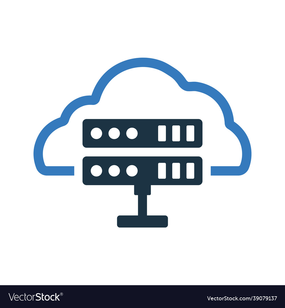 Backup cloud database icon simple editable design