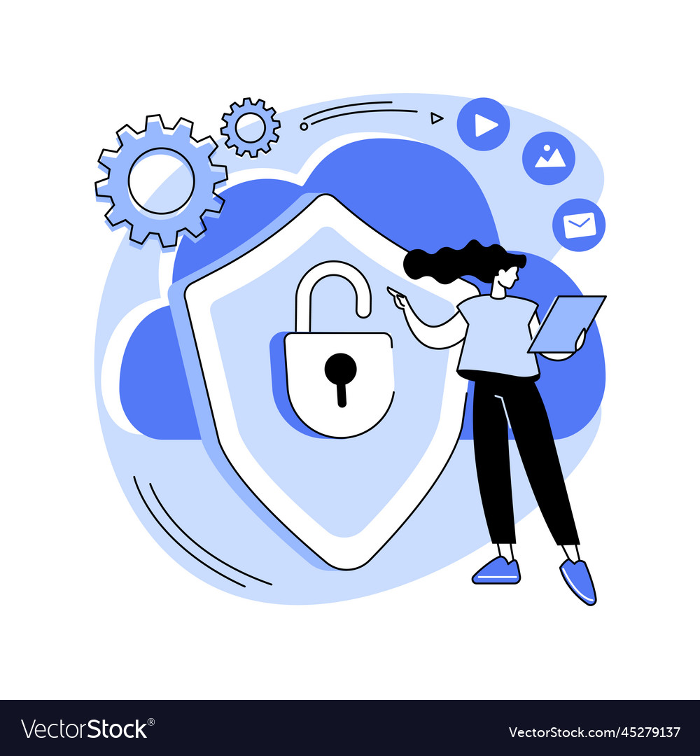 Cloud Computing Security Abstract Concept Vector Image Cloud Computing Security Abstract Concept Vector Image