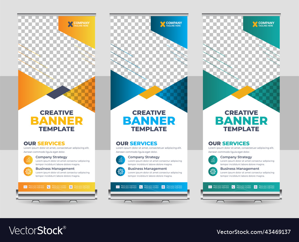 Kreative Business-Agentur roll up Banner