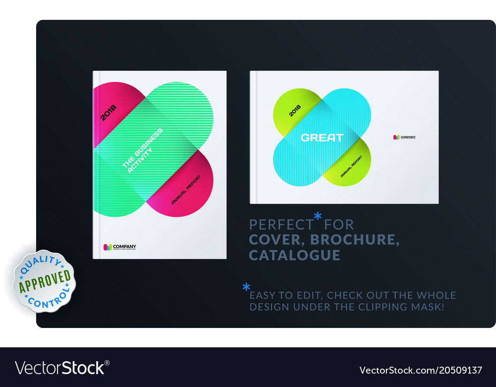 Creative minimal design of brochure set abstract