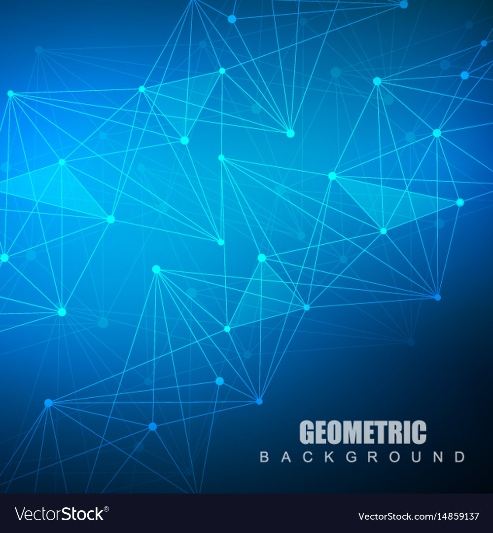 Geometric abstract background with connected line