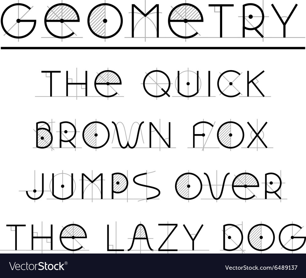 Geometric Retro Alphabet